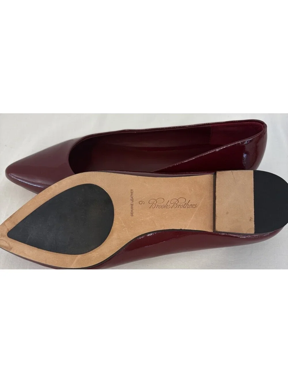 Brooks Brothers Patent Leather Deep Wine Red/ Burgundy Red Women’s Shoes Size 9